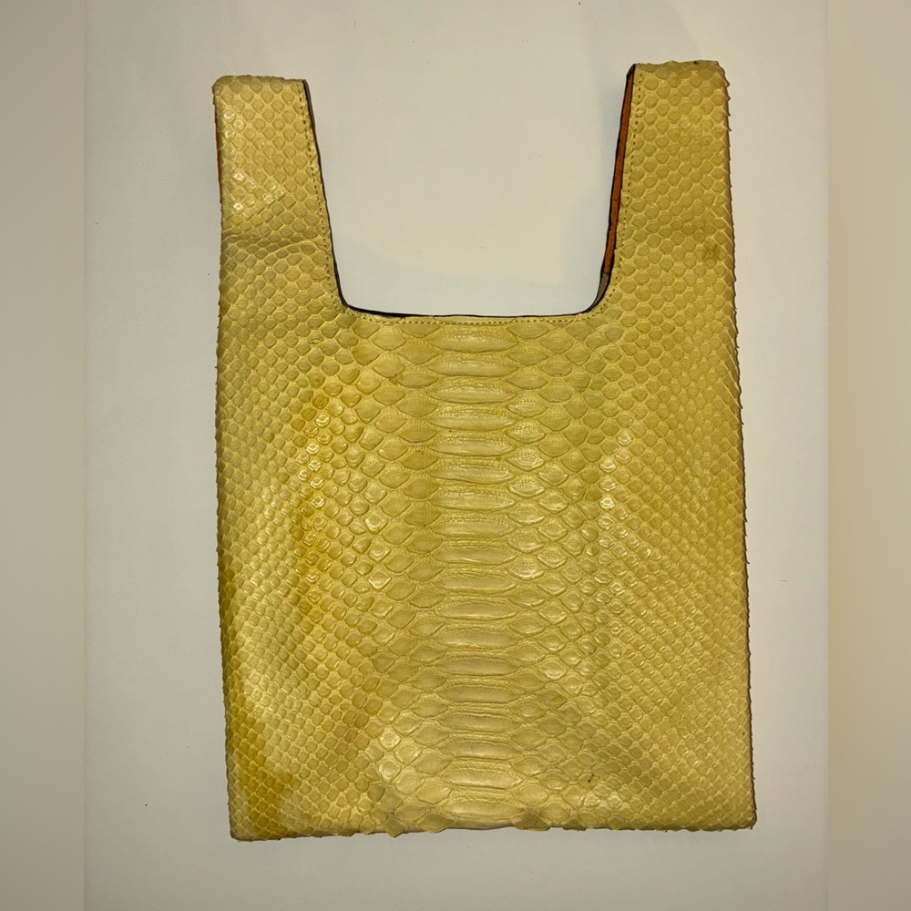 Rare auth python two tone mini shopper by Hayward… - image 5